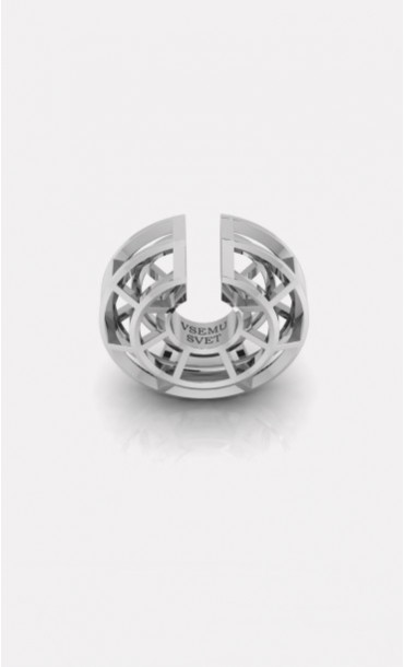 Серебряное колье-чокер с битым медальоном (9)