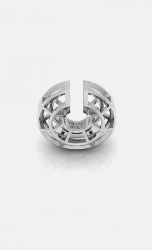 Серебряное колье-чокер с битым медальоном (1)