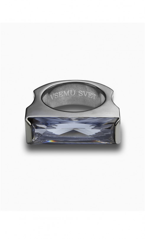 А - серебряное колье-чокер с битым медальоном